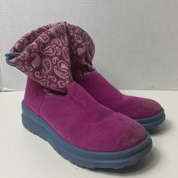 UGG Women's I Heart Ugg Slouchy Pink Paisley Pure Winter Boots Size 6 - Picture 7 of 12